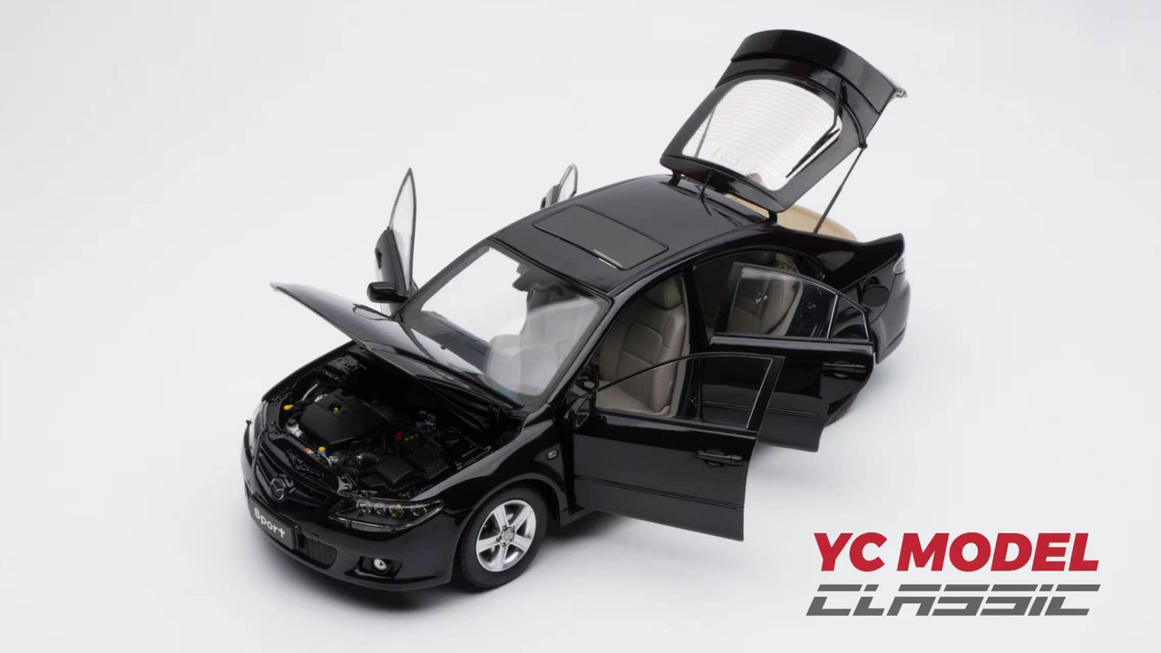 1/18 YC Model 2006-2008 1st Generation Mazda 6 / Mazda Atenza (Black) Diecast Car Model