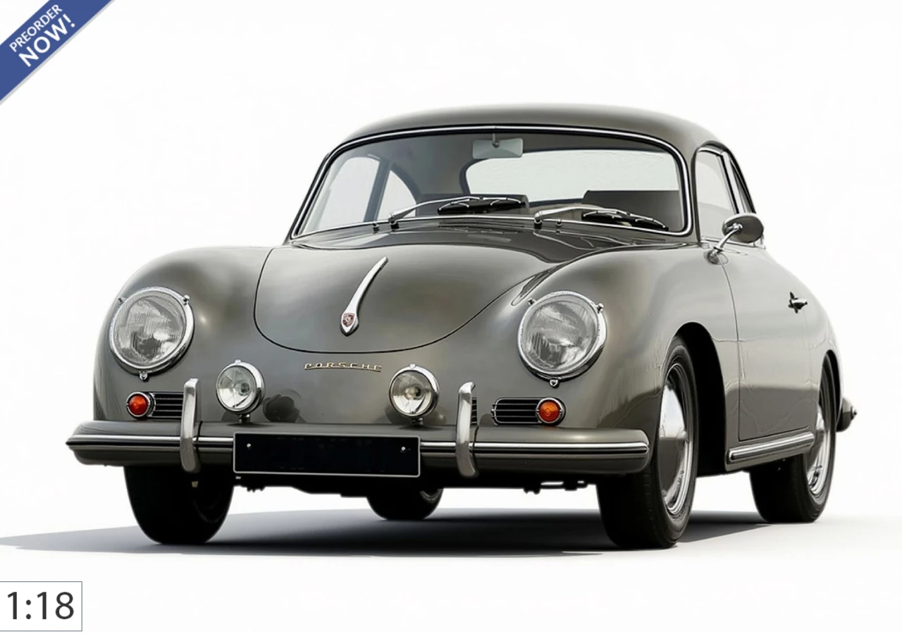 1/18 BBR 1955 Porsche 356A (Graphite Grey) Car Model Limited 48 Pieces