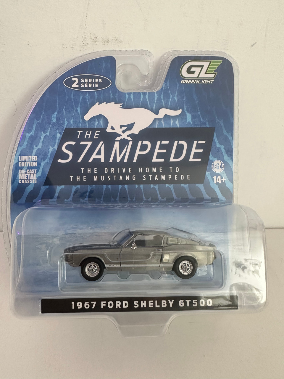 CHASE CAR 1/64 Greenlight 1967 Ford Shelby GT500 Fastback (Lime Green Gold) Diecast Car Model