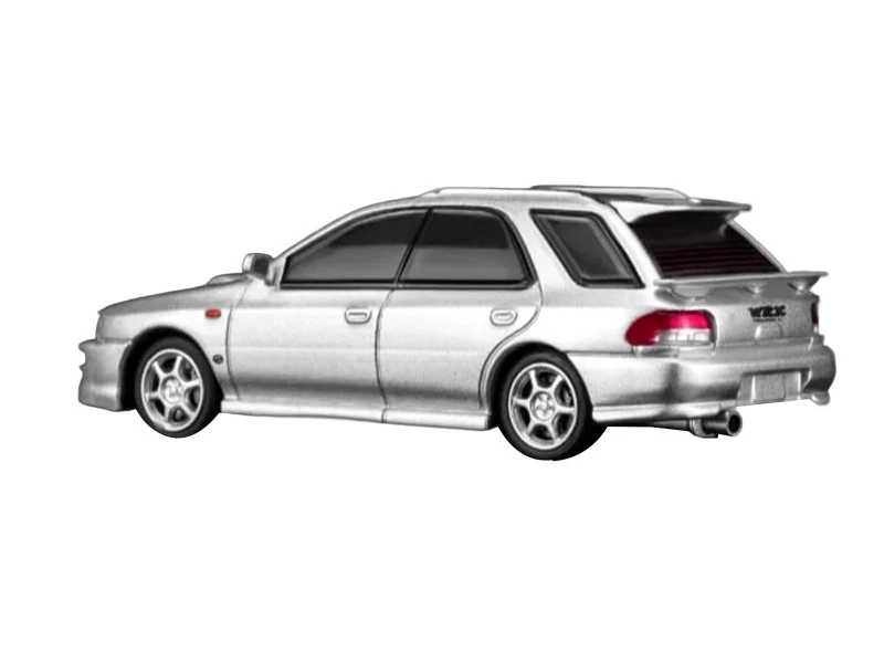 Subaru Impreza WRX STi Wagon Version VI RHD (Right Hand Drive) Arctic Silver Metallic 1/64 Diecast Model Car by MotorHelix