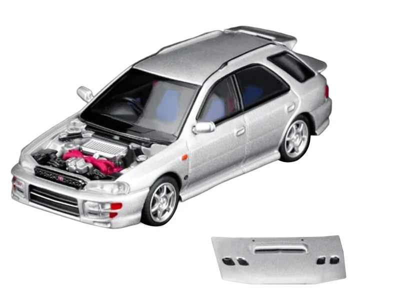 Subaru Impreza WRX STi Wagon Version VI RHD (Right Hand Drive) Arctic Silver Metallic 1/64 Diecast Model Car by MotorHelix