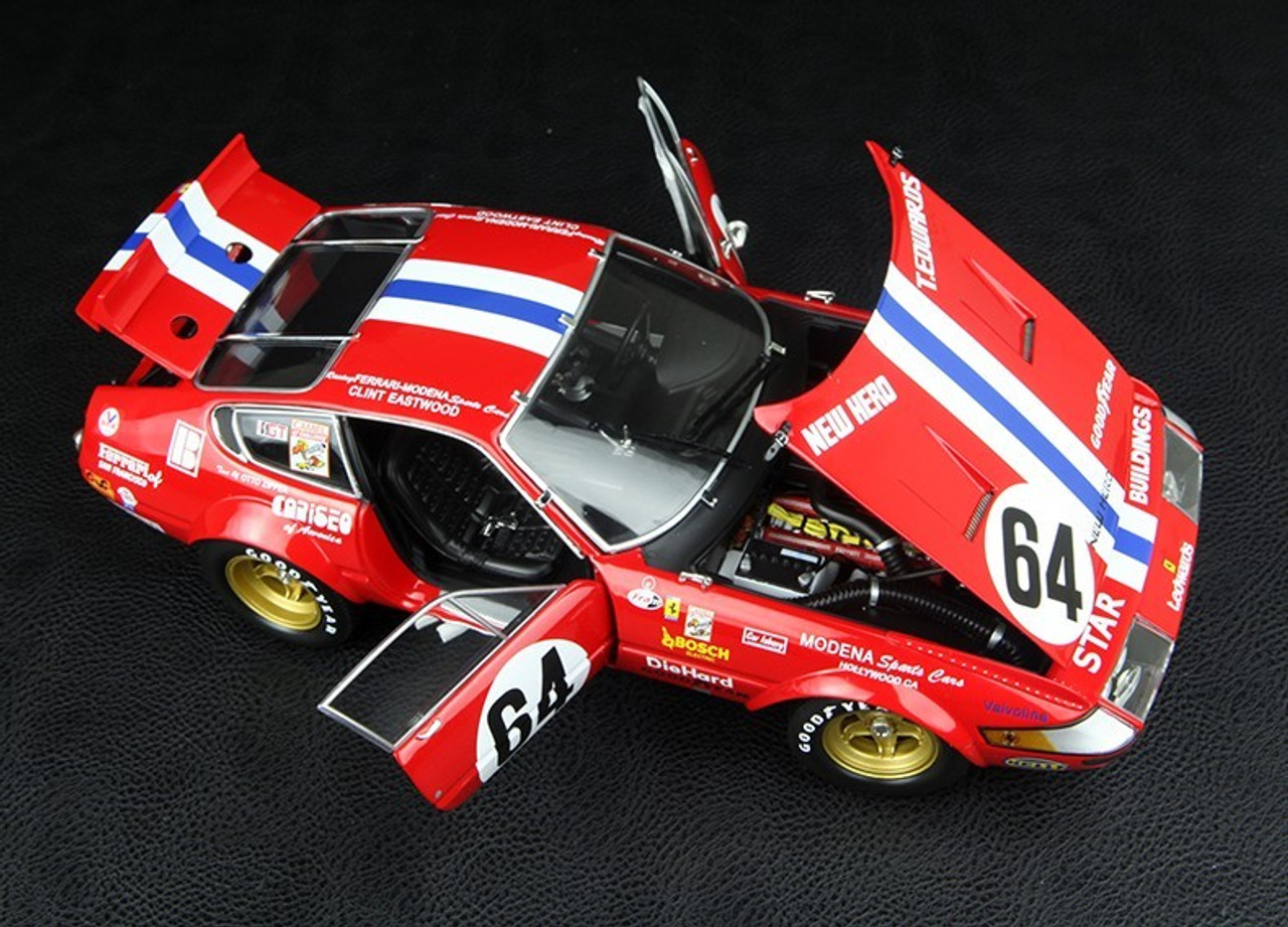 1/18 Kyosho 1977 Ferrari 365 GTB/4 Daytona #64 Paul Newman Diecast 