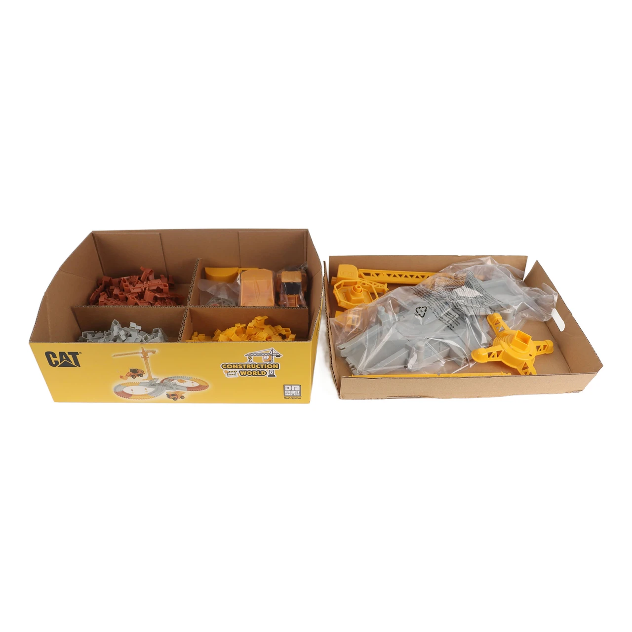 Diecast Masters CAT Consttruction World Track Playset with 2 CAT Vehicles (112pcs)