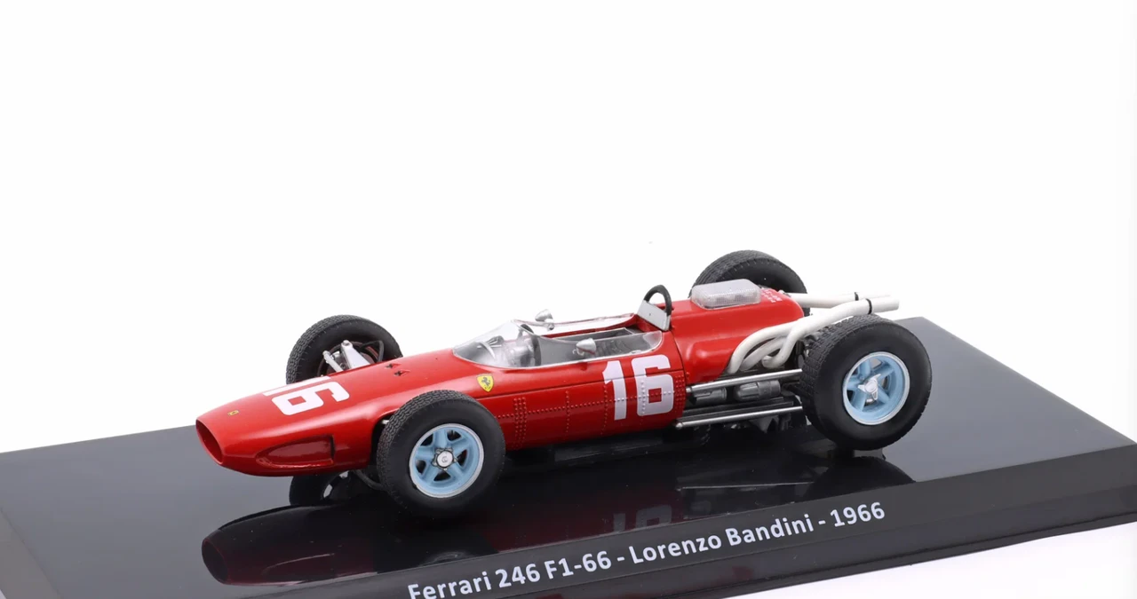 1/24 Premium Collectibles 1966 F1 Lorenzo Bandini Ferrari 246 F1-66 #16 Diecast Car Model