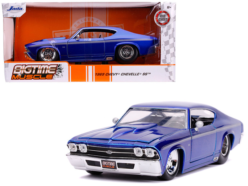 1969 Chevrolet Chevelle SS Candy Blue with Silver Stripes 