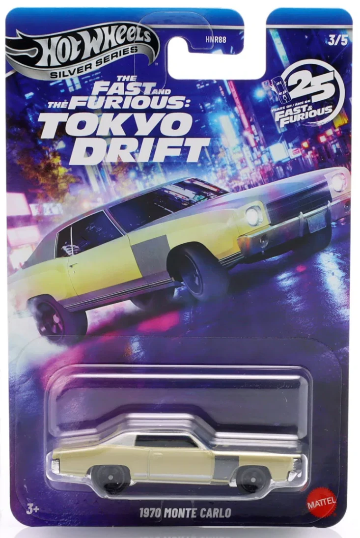 1/64 Hot Wheels 1970 Chevrolet Monte Carlo Fast & Furious Tokyo Drift (Cream & White) Diecast Car Model