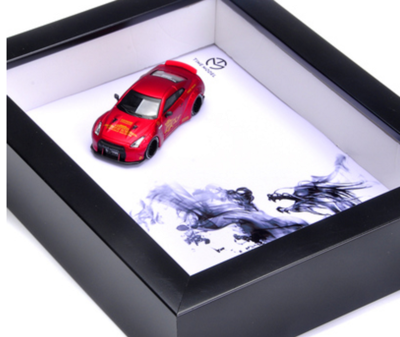 1/64 Nissan GTR GT-R R35 LB Wide Body  Low Tail Chinese Dragon Edition Diecast Model Car (white background) by Time Model