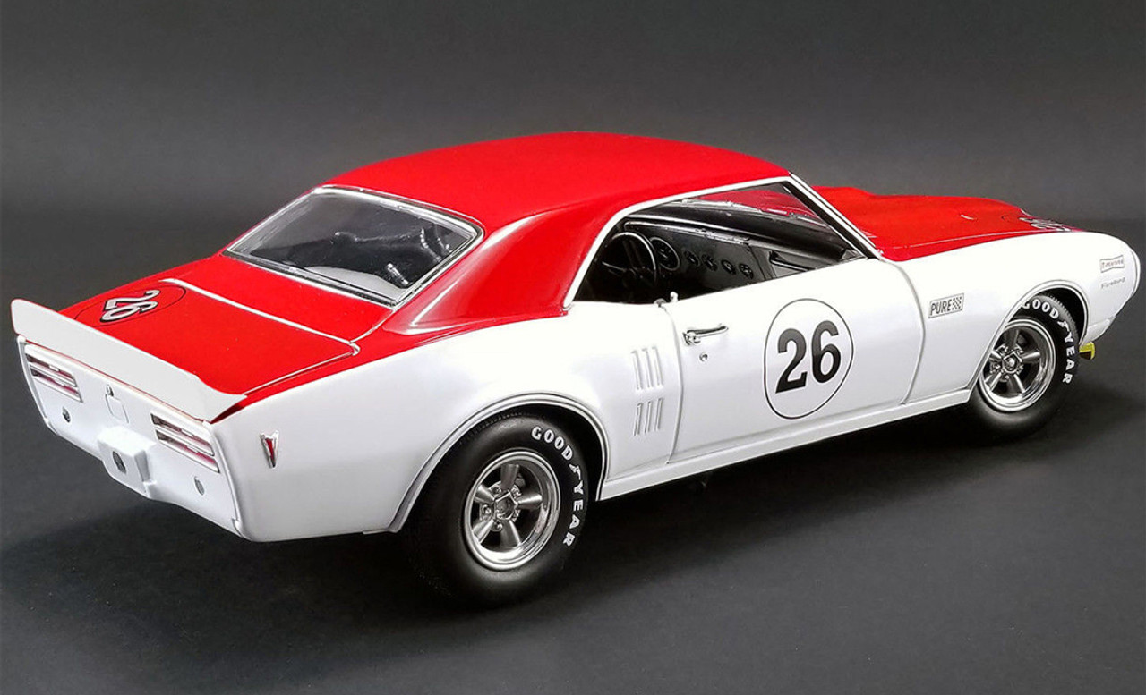 1/18 ACME Jerry Titus #26 1968 Pontiac Trans Am Firebird Tribute (Red/White) Diecast Car Model