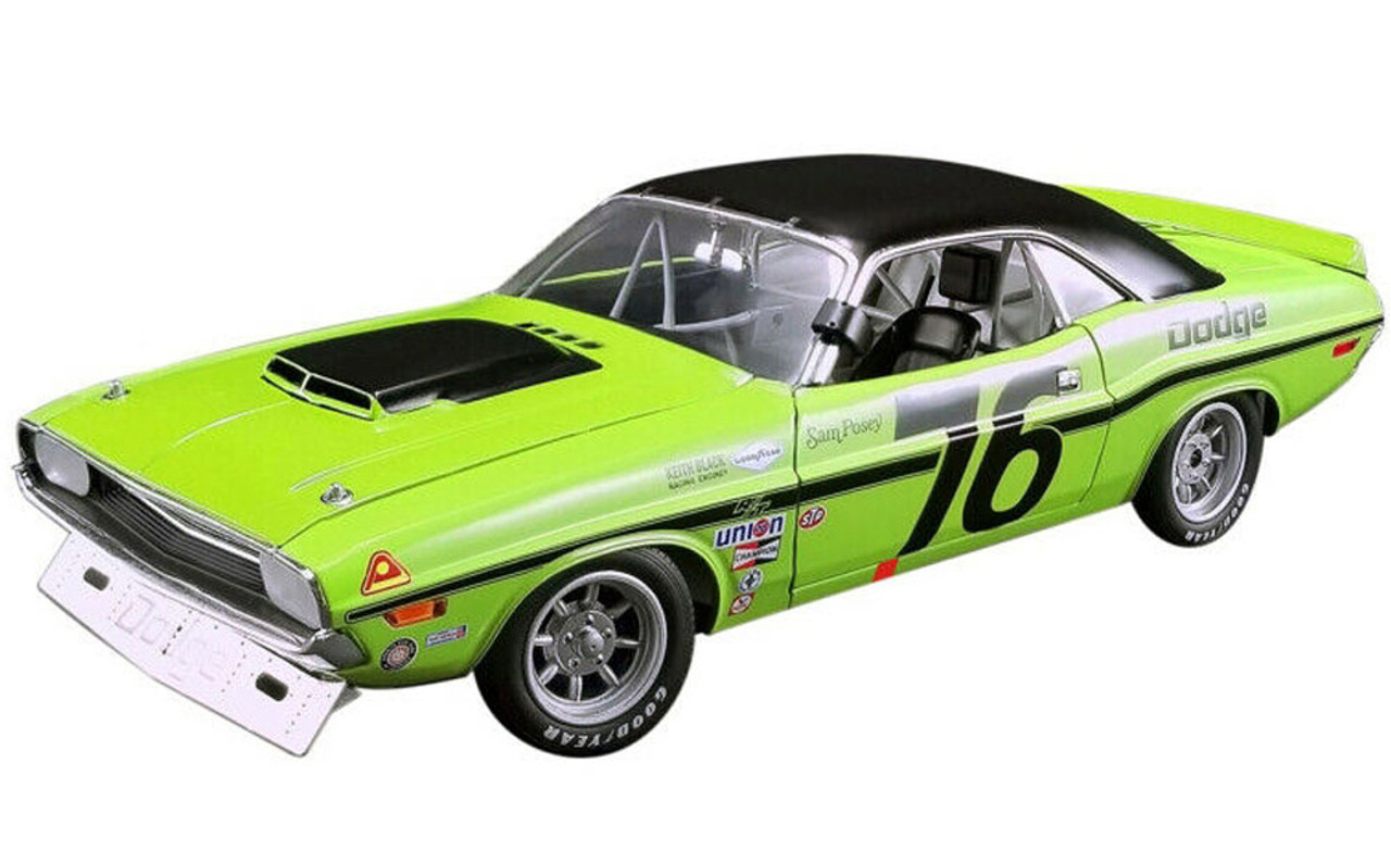 コレクション 11C 1/18 ACME 1970 Dodge Challenger Trans Am - #76 Sam Posey (Green