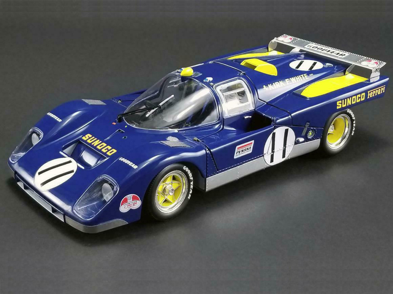 1/18 ACME Masterpiece Collection - Sunoco 1971 24 Hours of Le Mans Ferrari 512M #11 (Blue) Diecast Car Model