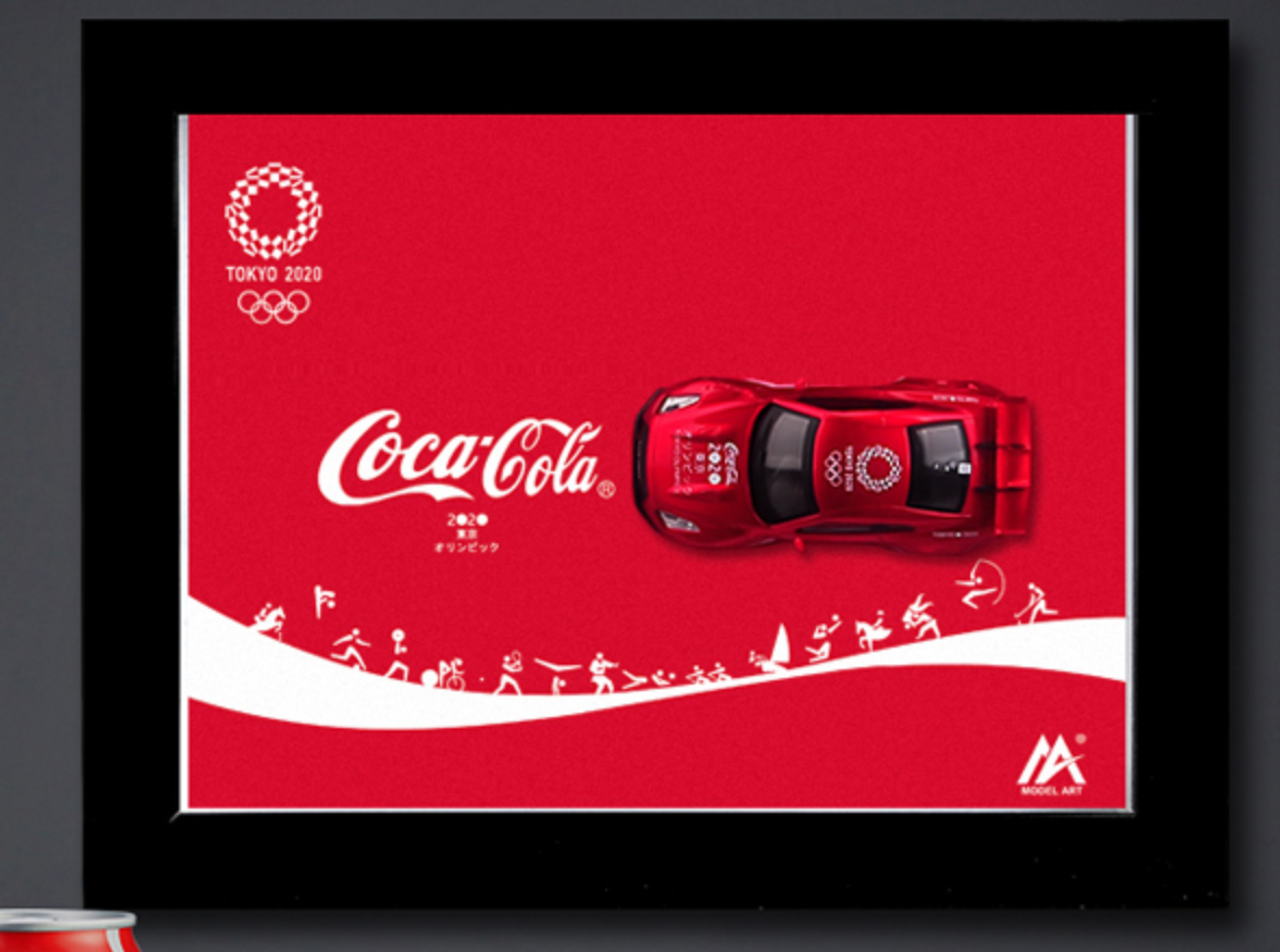 1/64 Nissan GTR GT-R R35 LB Wide Body High Tail Tokyo Olympics Coca Cola Edition Diecast Model Car by Time Model