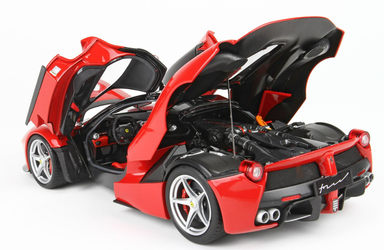 1/18 BBR Ferrari LaFerrari (Rosso Corsa 322 Red with Gloss Black Roof and  Silver Rims) Fully Open Diecast Car Model - LIVECARMODEL.com