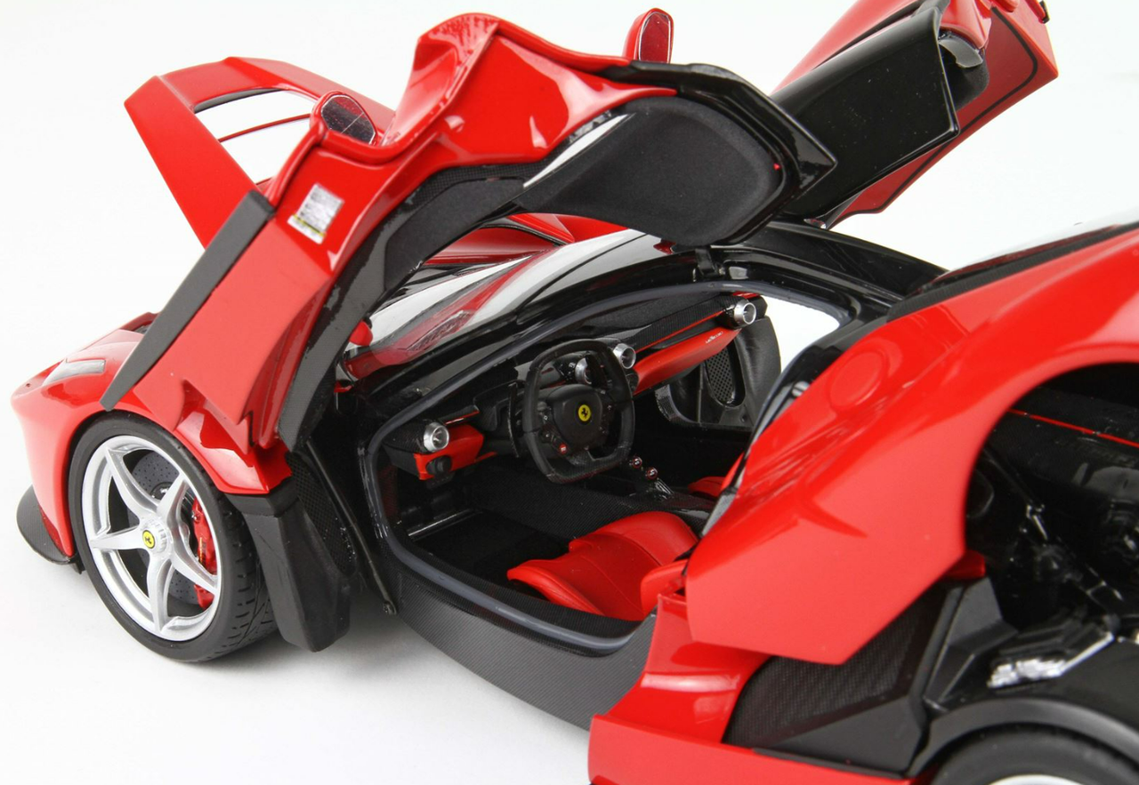 1/18 BBR Ferrari LaFerrari (Rosso Corsa 322 Red with Gloss Black Roof and  Silver Rims) Fully Open Diecast Car Model - LIVECARMODEL.com