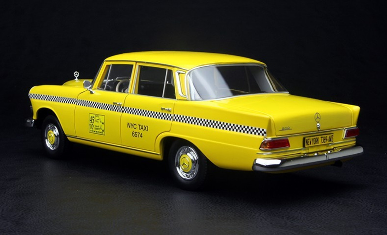 1/18 Norev Mercedes-Benz Mercedes 200 Yellow Taxi Diecast Car Model