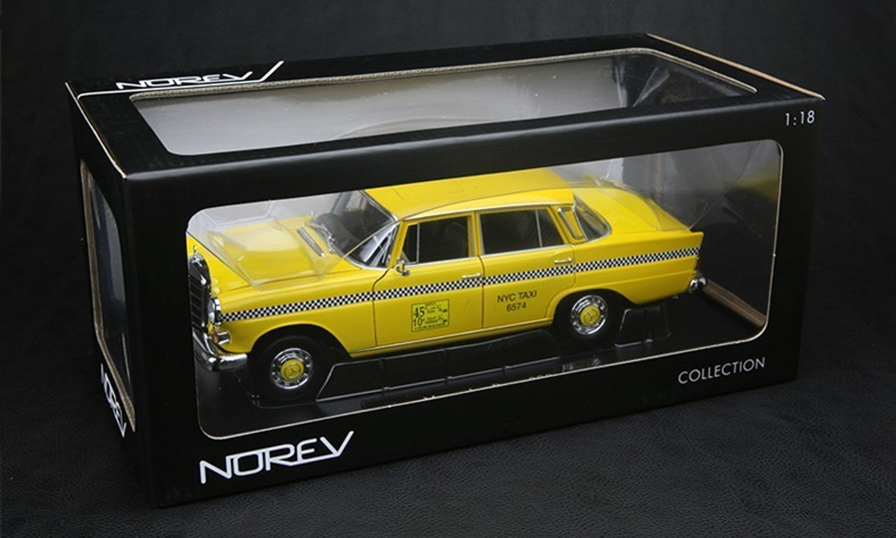 1/18 Norev Mercedes-Benz Mercedes 200 Yellow Taxi Diecast