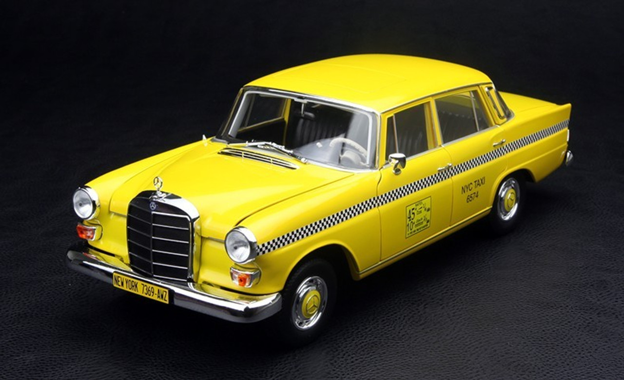 1/18 Norev Mercedes-Benz Mercedes 200 Yellow Taxi Diecast Car Model