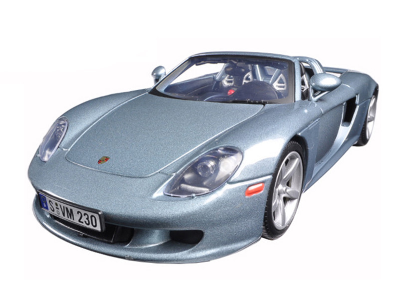 Porsche Carrera GT Silver with Black Interior 1/18 Diecast Model Car by Motormax
