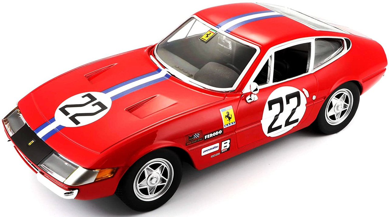 1/24 Bburago Ferrari Racing - 365 GTB4 Competizione E 1A Series (Red) Diecast Car Model