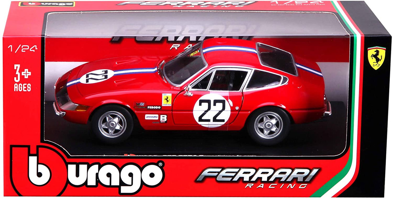 1/24 Bburago Ferrari Racing - 365 GTB4 Competizione E 1A Series (Red) Diecast Car Model