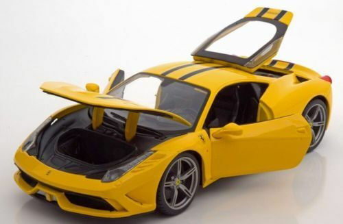 1/18 BBurago Ferrari 458 Speciale (Yellow) Diecast Car Model