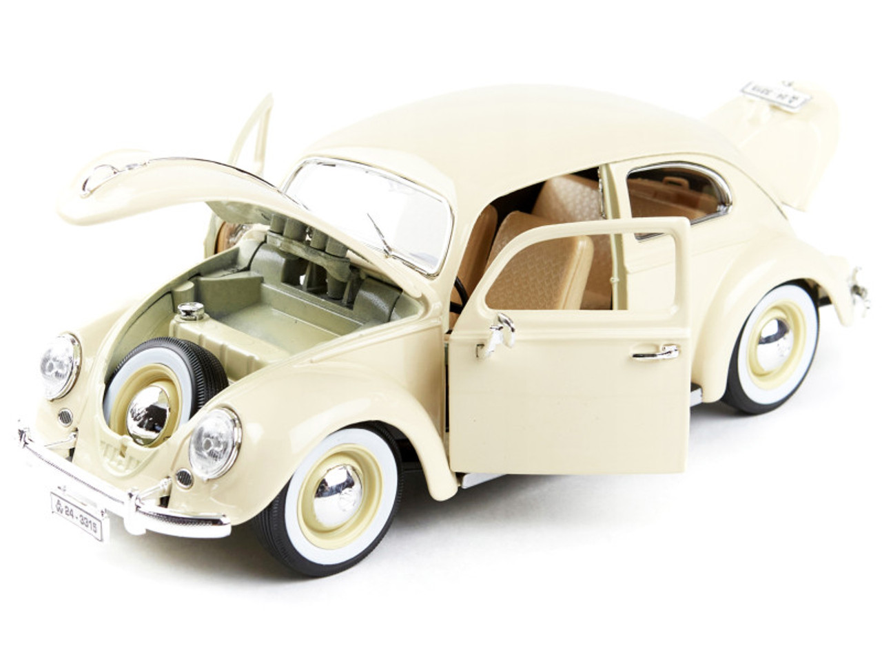 1/18 BBurago 1955 Volkswagen Beetle Kafer (Beige) Diecast Car Model 1/18 BBurago 1955 Volkswagen Beetle Kafer (Beige) Diecast Car Model