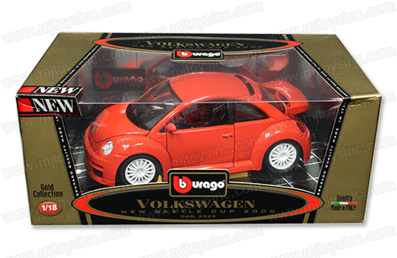 1/18 Bburago Gold Collection 2000 Volkswagen Beetle Cup (Red) Diecast Car Model