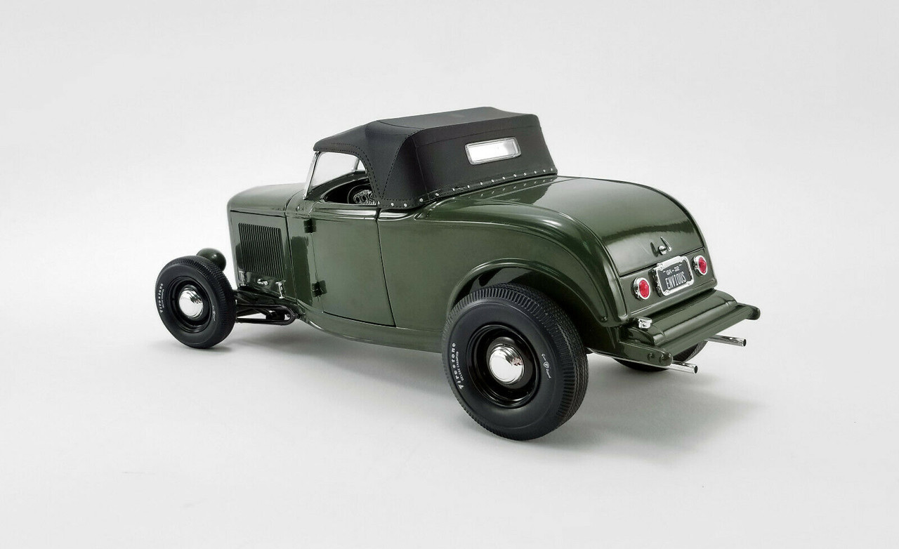 1/18 ACME 1932 Ford Hi-Boy Roadster Olive Green Hot Rod Diecast