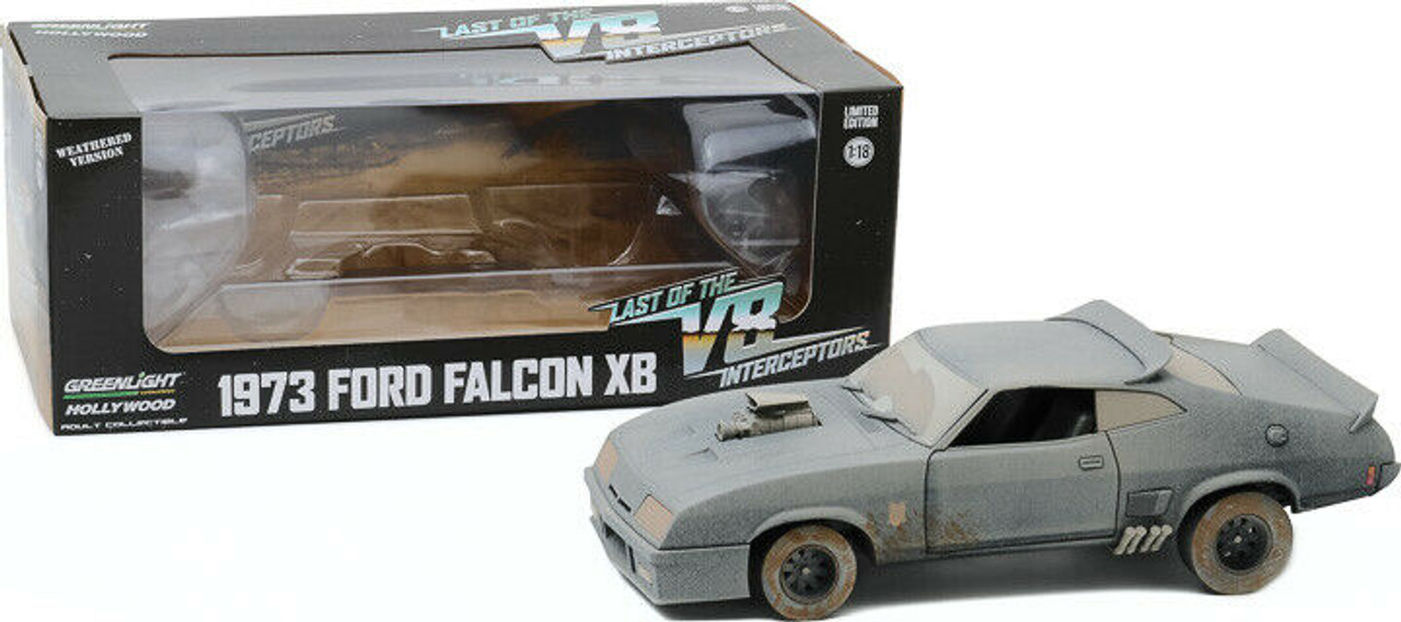 1/18 Greenlight 1973 Ford Falcon XB RHD (Right Hand Drive) (Weathered Version) "Last of the V8 Interceptors" (1979) Movie Diecast Car Model