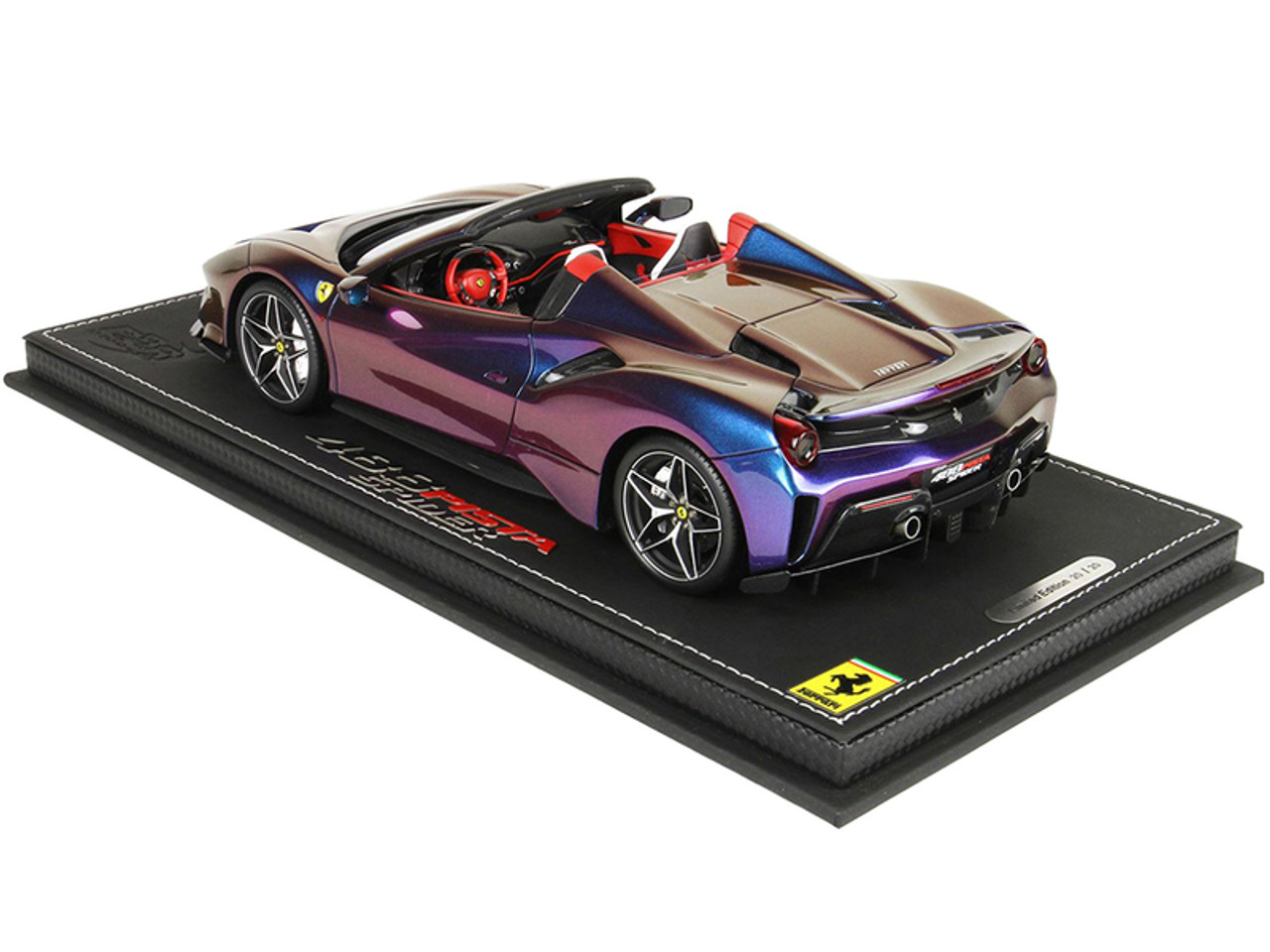 2018 Ferrari 488 Pista Spider Chameleon with DISPLAY CASE Limited Edition to 20 pieces Worldwide 1/18 Model Car by BBR