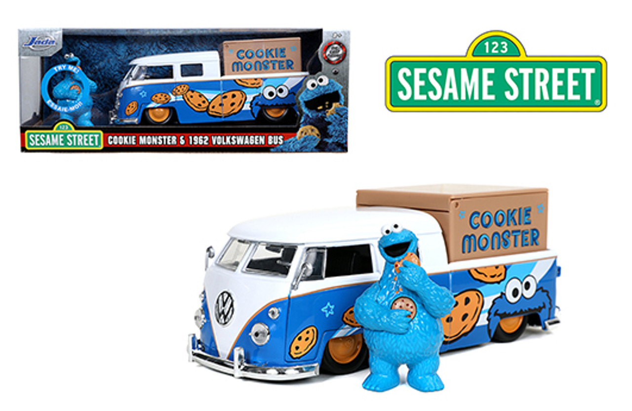 1/24 Jada Sesame Street - Cookie Monster & 1962 Volkswagen