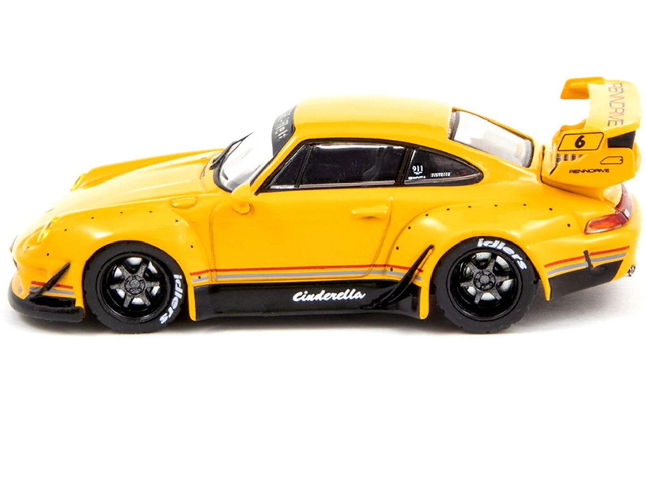 Porsche RWB 993 Cinderella #6 Yellow (Thailand Exclusive) RAUH-Welt  BEGRIFF 1/64 Diecast Model Car by Tarmac Works