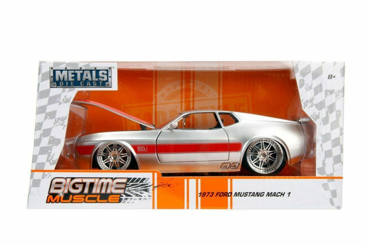 ミニカー Jada 1/24 1973 FORD MUSTANG MACH 1 1973 Ford Mustang Mach 1 #7 Candy Blue Metallic with Black