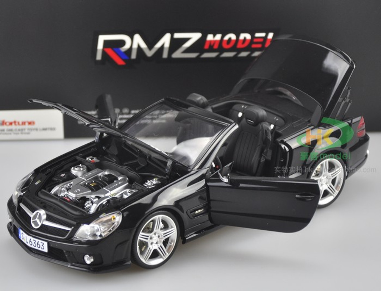 1/18 RMZ Mercedes-Benz Mercedes SL63 AMG Convertible (Black