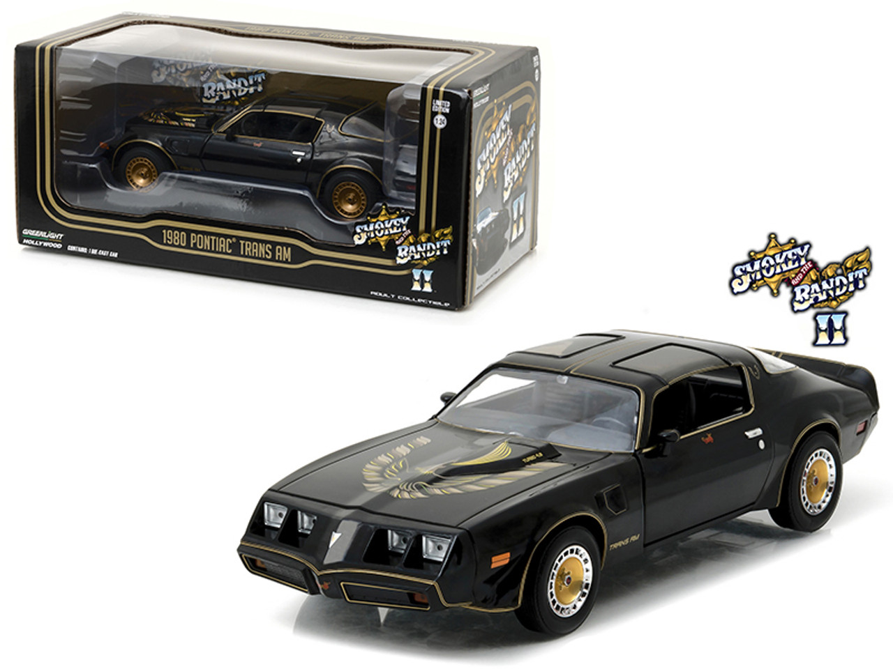 1980 Pontiac Firebird Trans Am "Smokey and the Bandit 2" (1980) Movie 1/24 Diecast Model Car by Greenlight