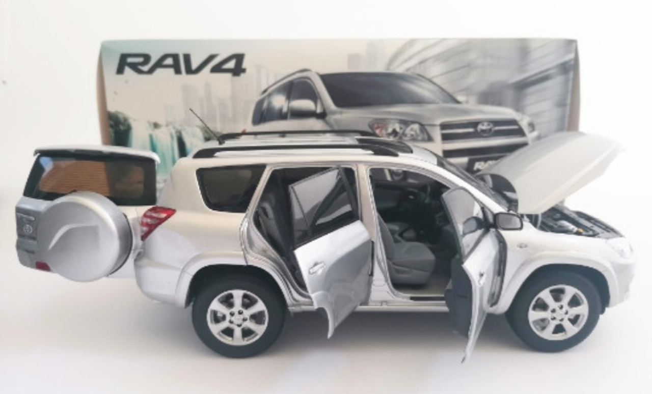 1/18 Dealer Edition Toyota RAV4 RAV 4 3rd Generation (XA30; 2005–2016) (Silver) Diecast Car Model