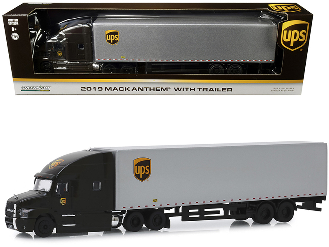 2019 Mack Anthem with Trailer "United Parcel Service" (UPS) 1/64 Diecast Model by Greenlight