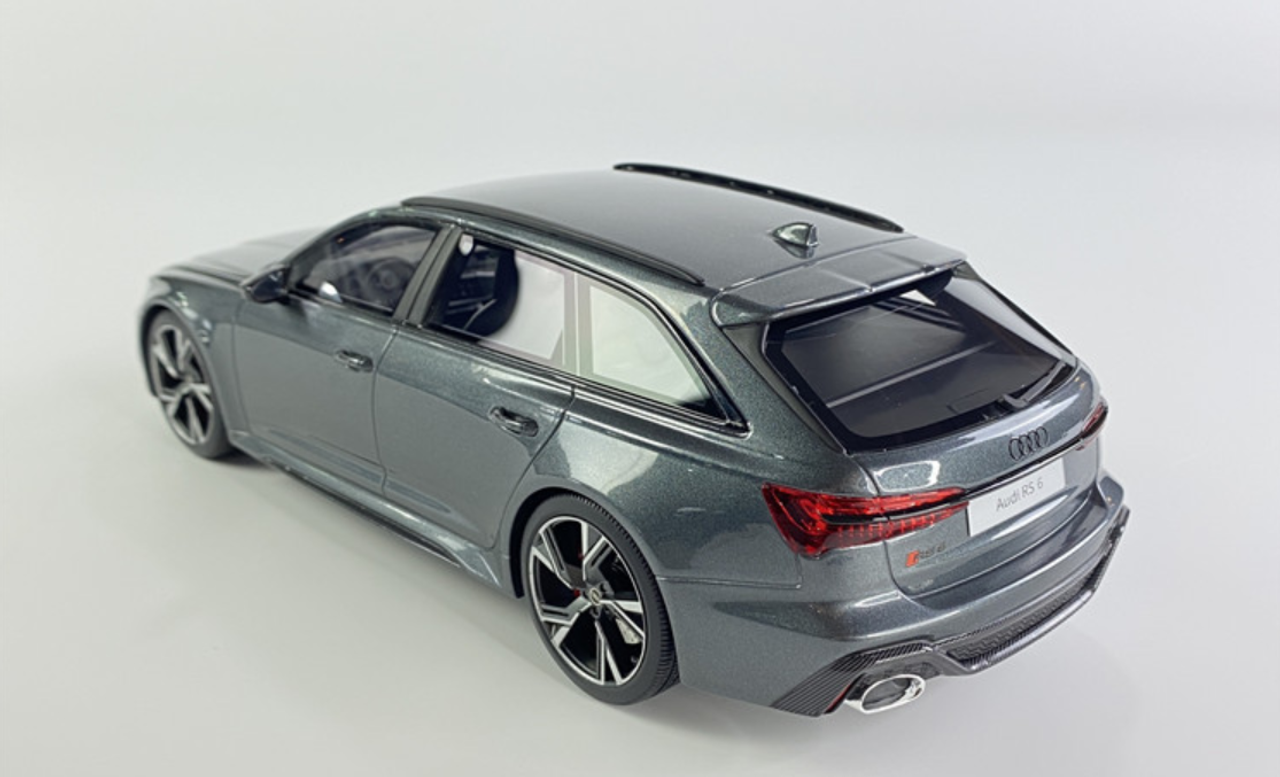 1/18 Top Speed Audi RS6 Avant Carbon Black (Daytona Grey) Resin Car Model