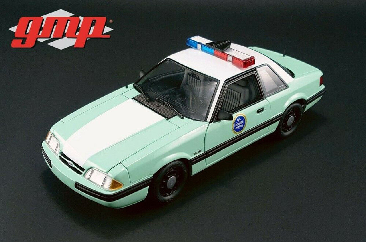 1/18 GMP 1988 Ford Mustang United States Border Patrol (Green) Diecast Car Model Limited