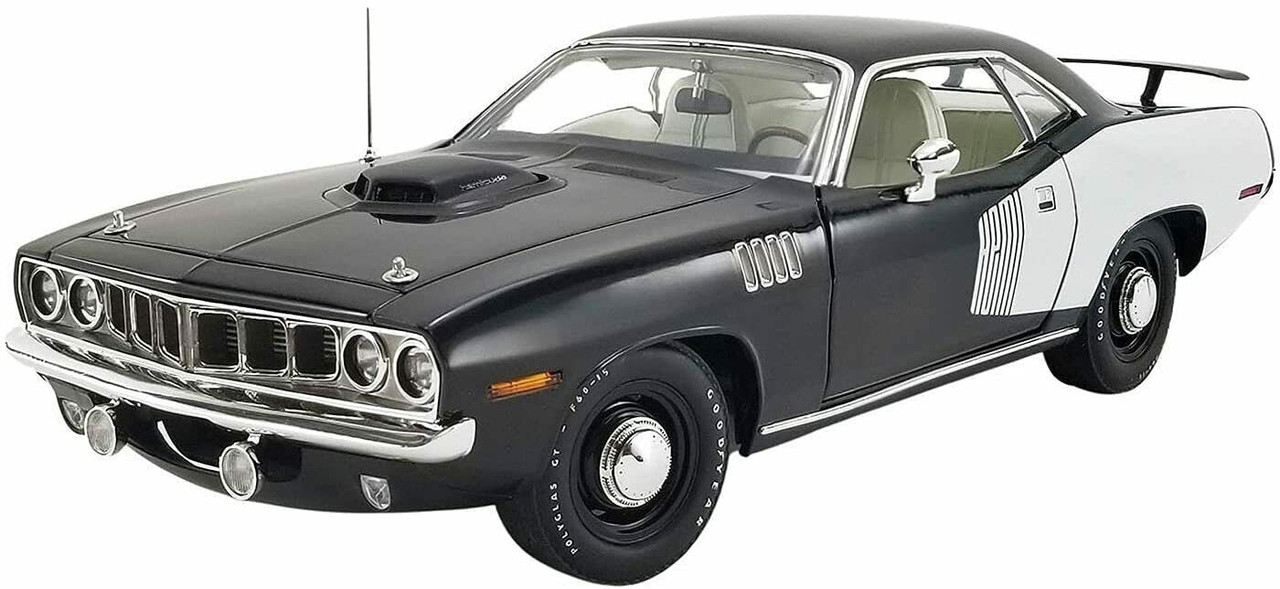 希少　1971 Plymouth 'Cuda 1:18 1/18 ACME 1971 Plymouth Hemi Cuda (Black) Diecast Car Model