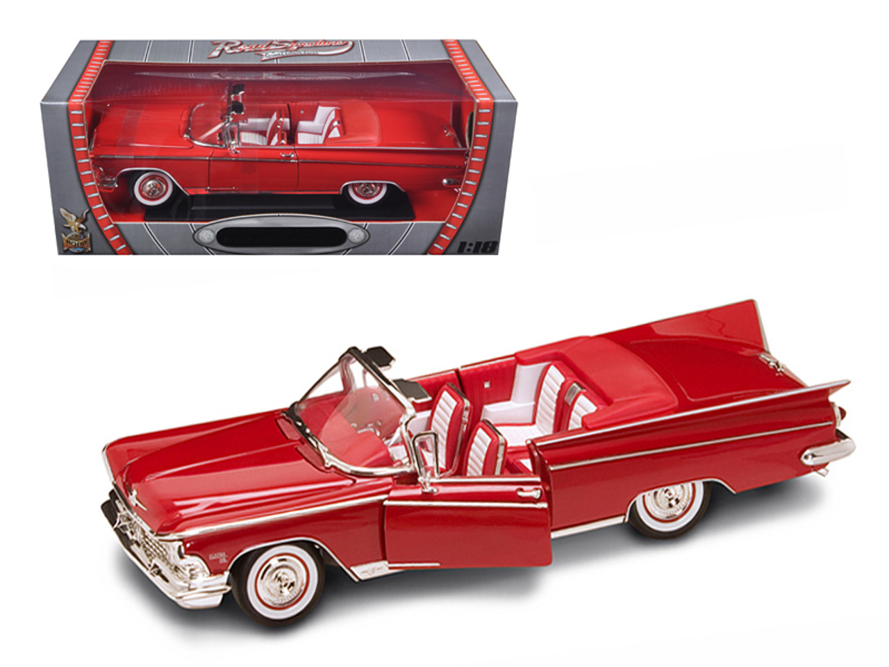 1/18 Road Signature 1959 Buick Electra 225 Convertible (Red) Diecast Car Model