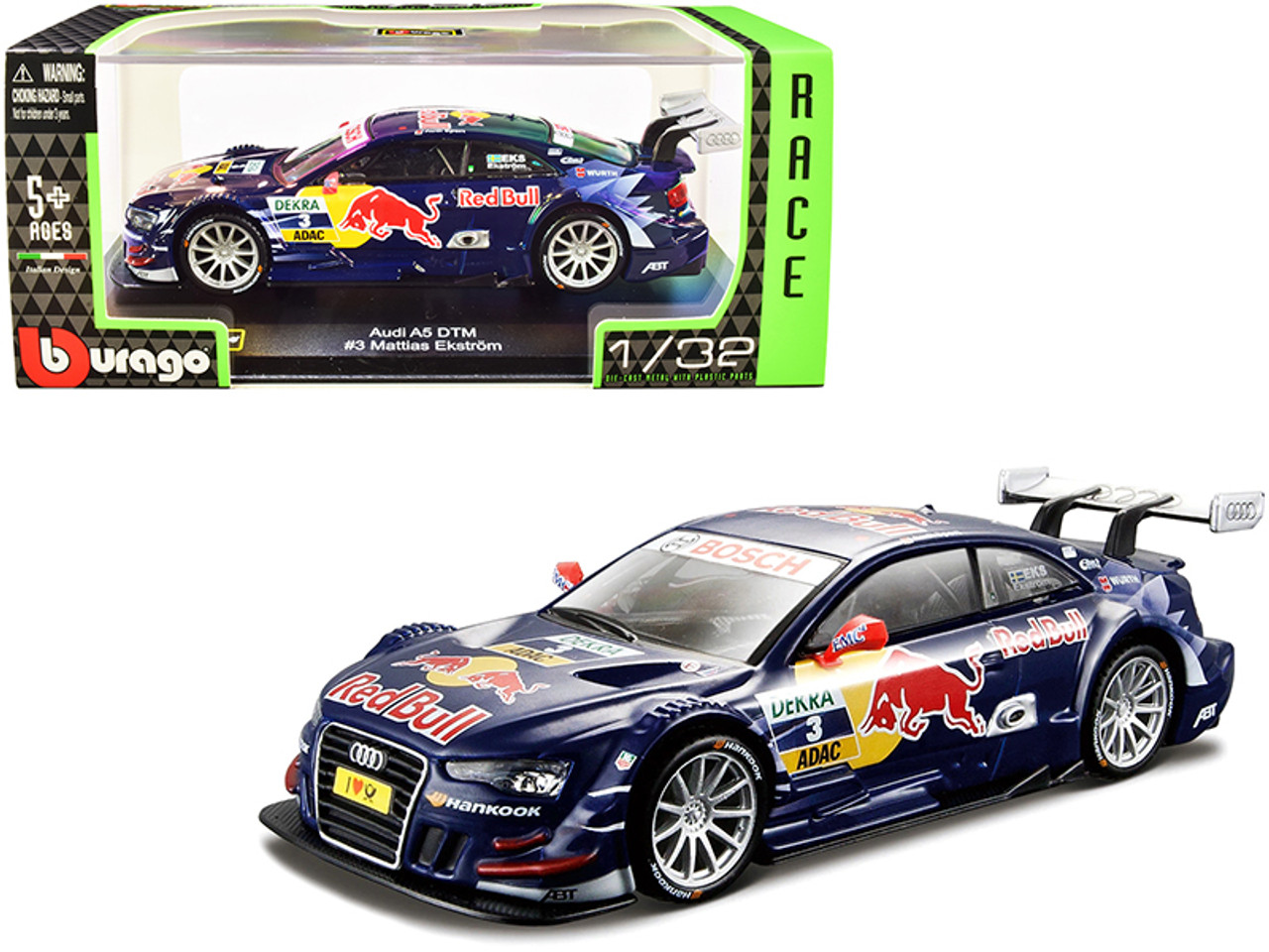 vaas Ambassadeur Competitief Audi A5 DTM #3 Mattias Ekstrom "Red Bull Racing" "Race Car" Series 1/32  Diecast Model Car by Bburago - LIVECARMODEL.com