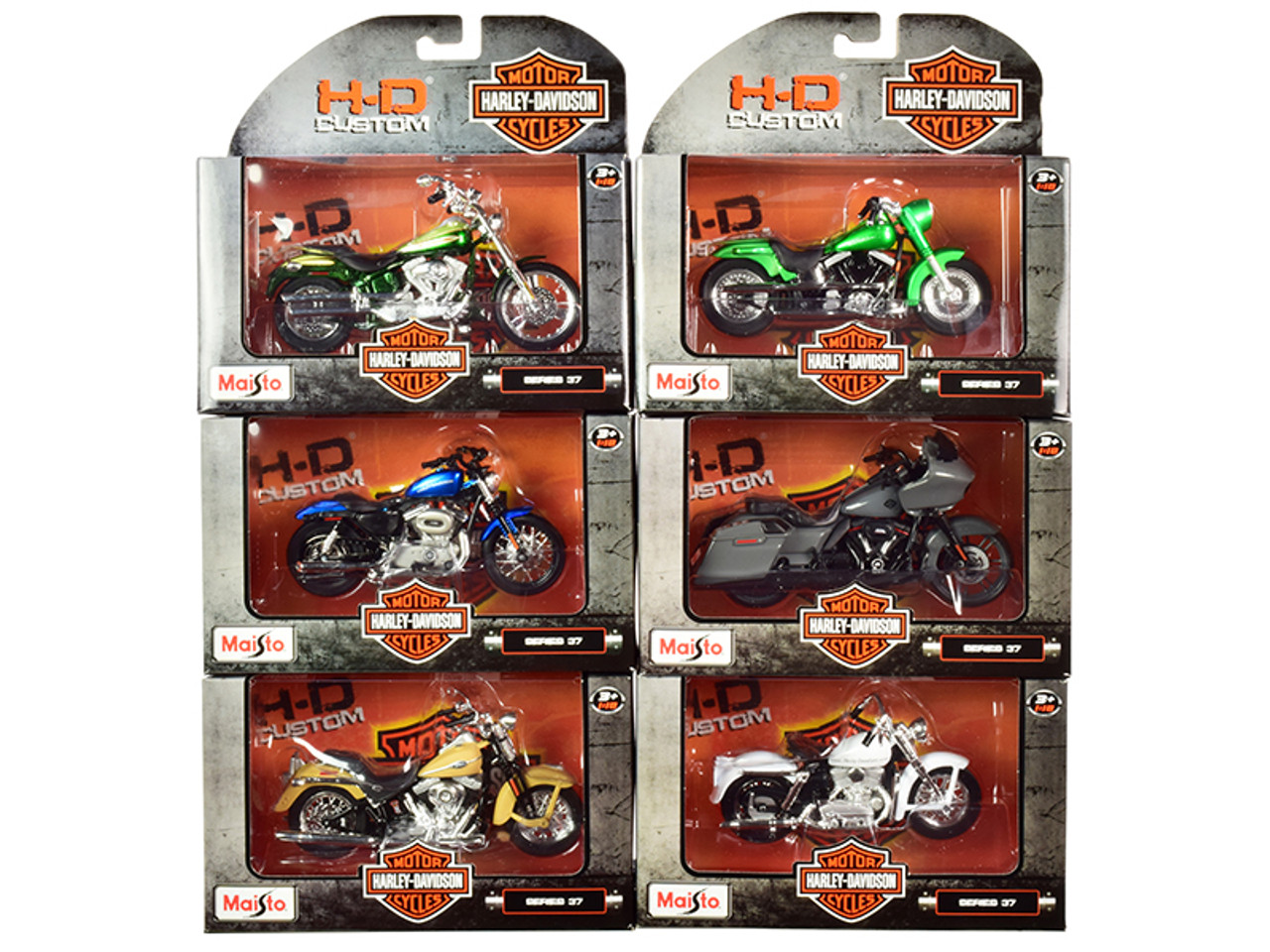 Harley-Davidson 1:18スケールモデル 6台セット Harley-Davidson Motorcycles 6 piece Set Series 41 1/18