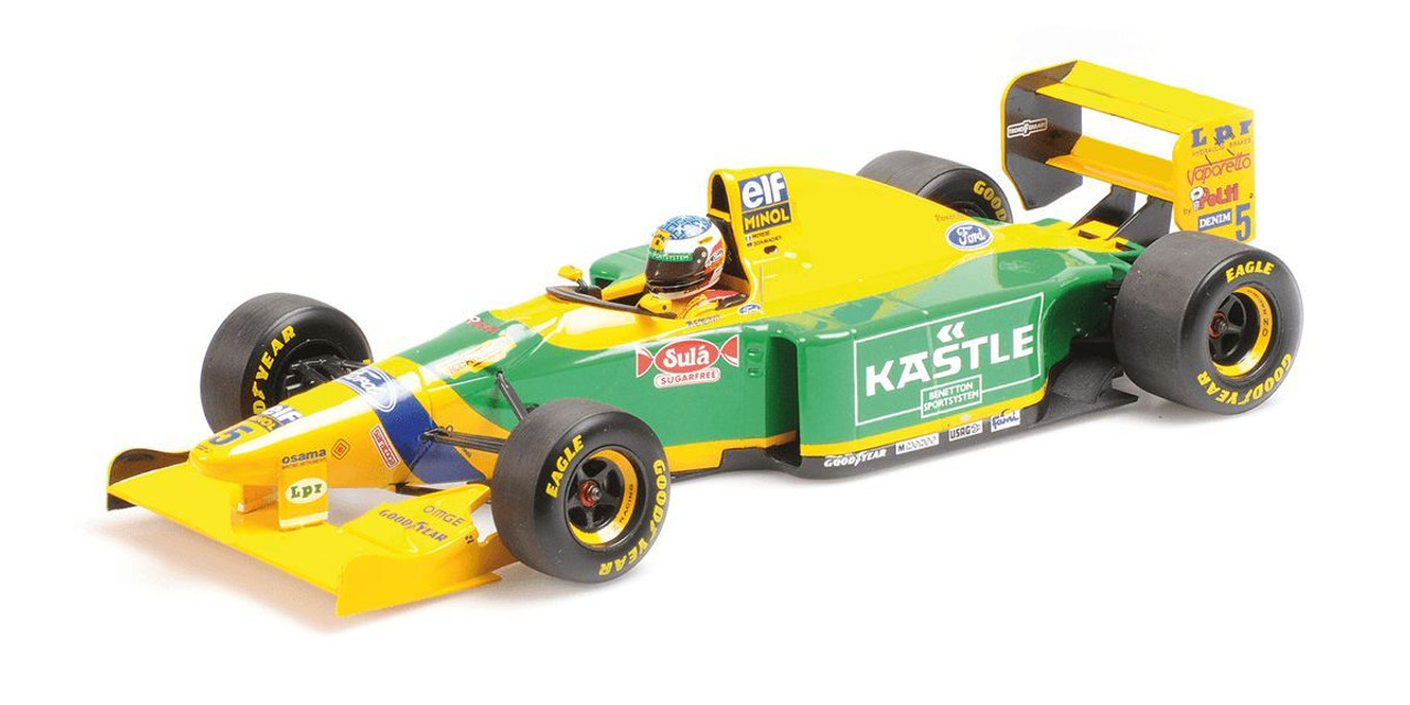 Benetton Ford B193B #5 Michael Schumacher 1st Home Podium German GP Formula  One F1 (1993) 1/18 Diecast Model Car by Minichamps