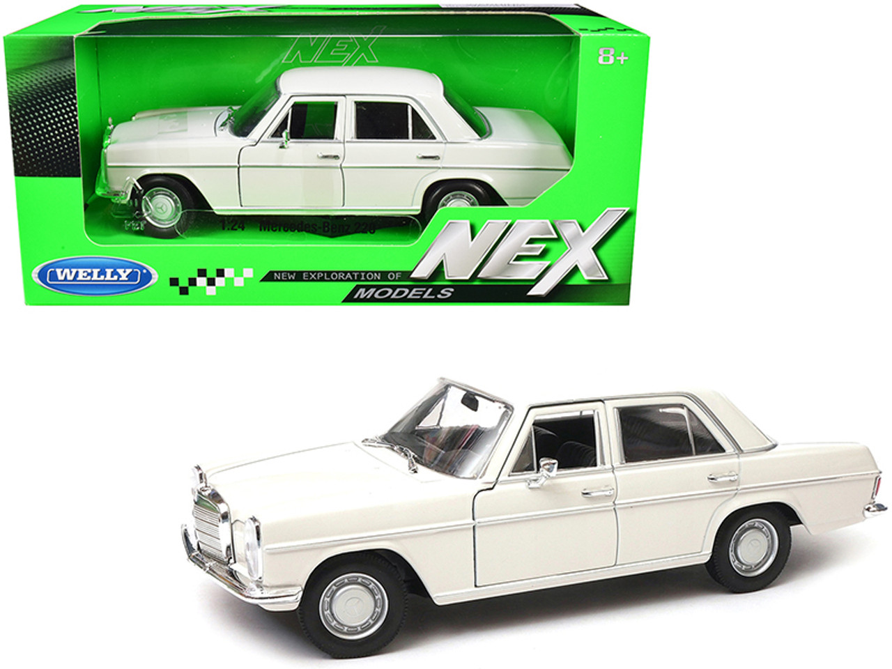 Mercedes Benz 220 Cream "NEX Models" 1/24 Diecast Model Car by Welly