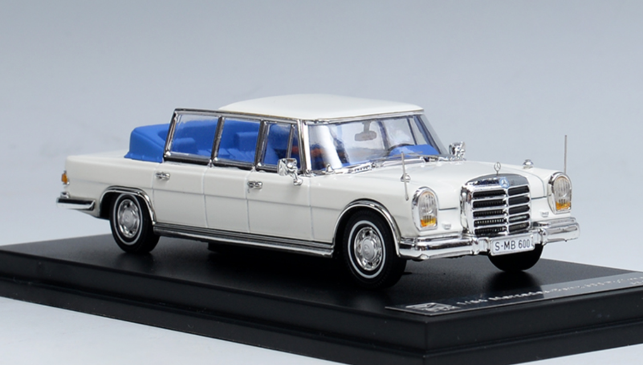 1/64 DCM Mercedes-Benz Mercedes Benz 600 W100 Pullman Convertible (White) Diecast Car Model