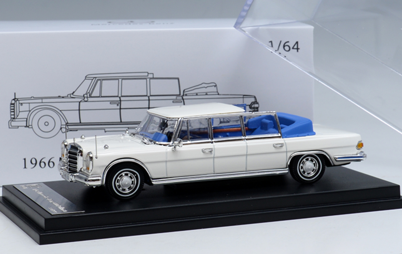 1/64 DCM Mercedes-Benz Mercedes Benz 600 W100 Pullman Convertible (White) Diecast Car Model