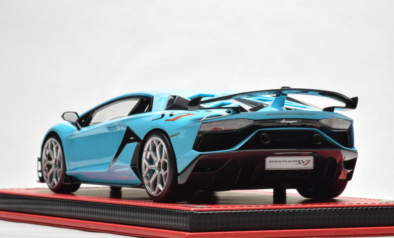 1/18 MR Lamborghini Aventador SVJ Hardtop (Baby Blue) Resin Car Model Limited 15 Pieces