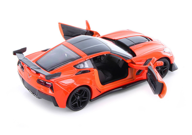 2019 Chevrolet Corvette ZR1 Orange with Black Accents 1/24 Diecast