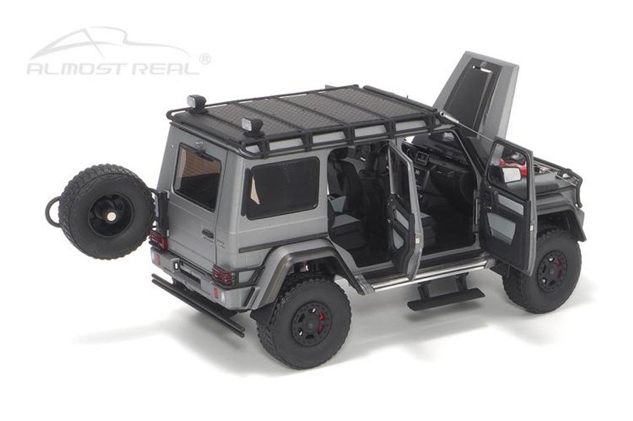 1/18 Almost Real Mercedes-Benz Mercedes G-Class G-Klasse G500 Brabus 550  Adventure 4x4 (Monza Grey) Diecast Car Model Limited 500 Pieces