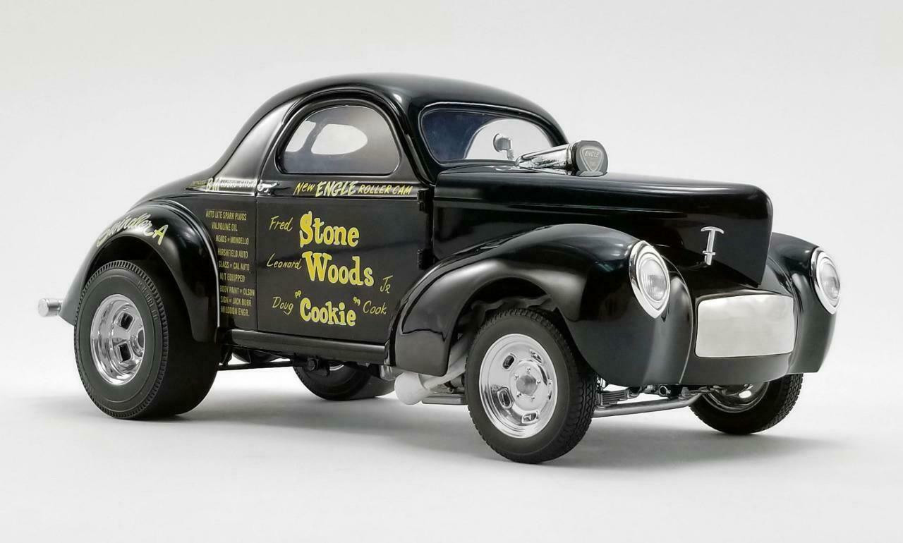1/18 ACME 1941 Gasser Stone Woods "Cookie" (Black) Diecast Car Model Limited 546 Pieces